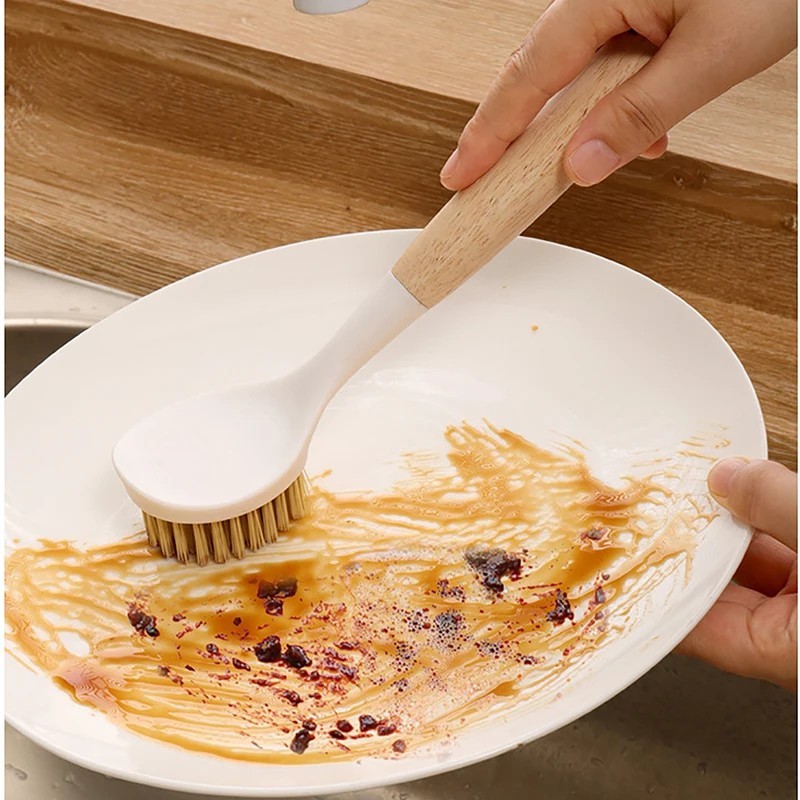 Dish Brush with Handle Kitchen Cleaning Brush Set for Pot, Pan