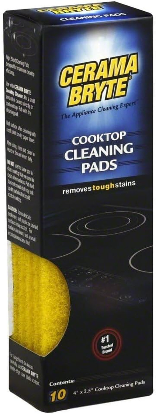 10-Pack Cleaning Pads for Glass Cooktops and Stovetops