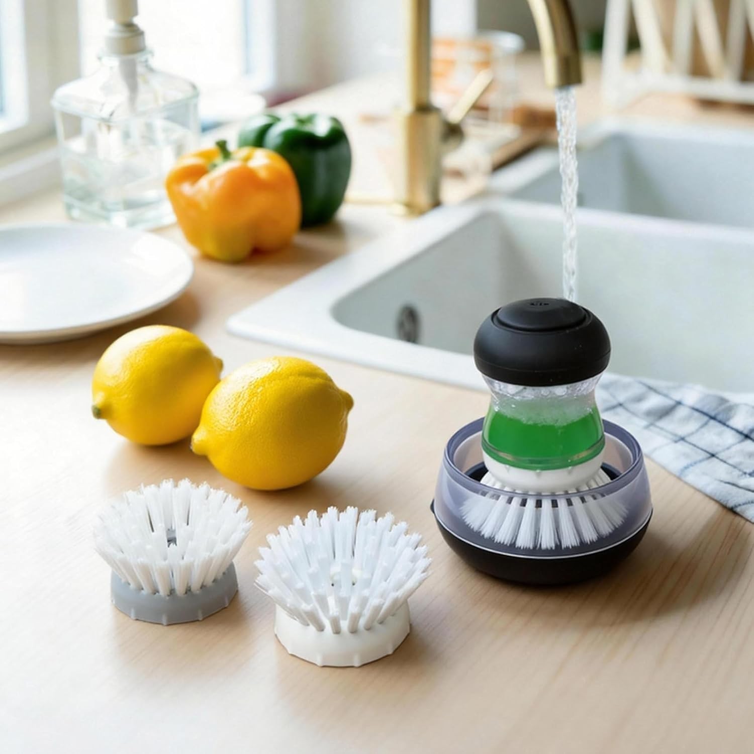 4 Pack Brush Refills for Dish Brush Refill B, Brush Head Replacement Dish