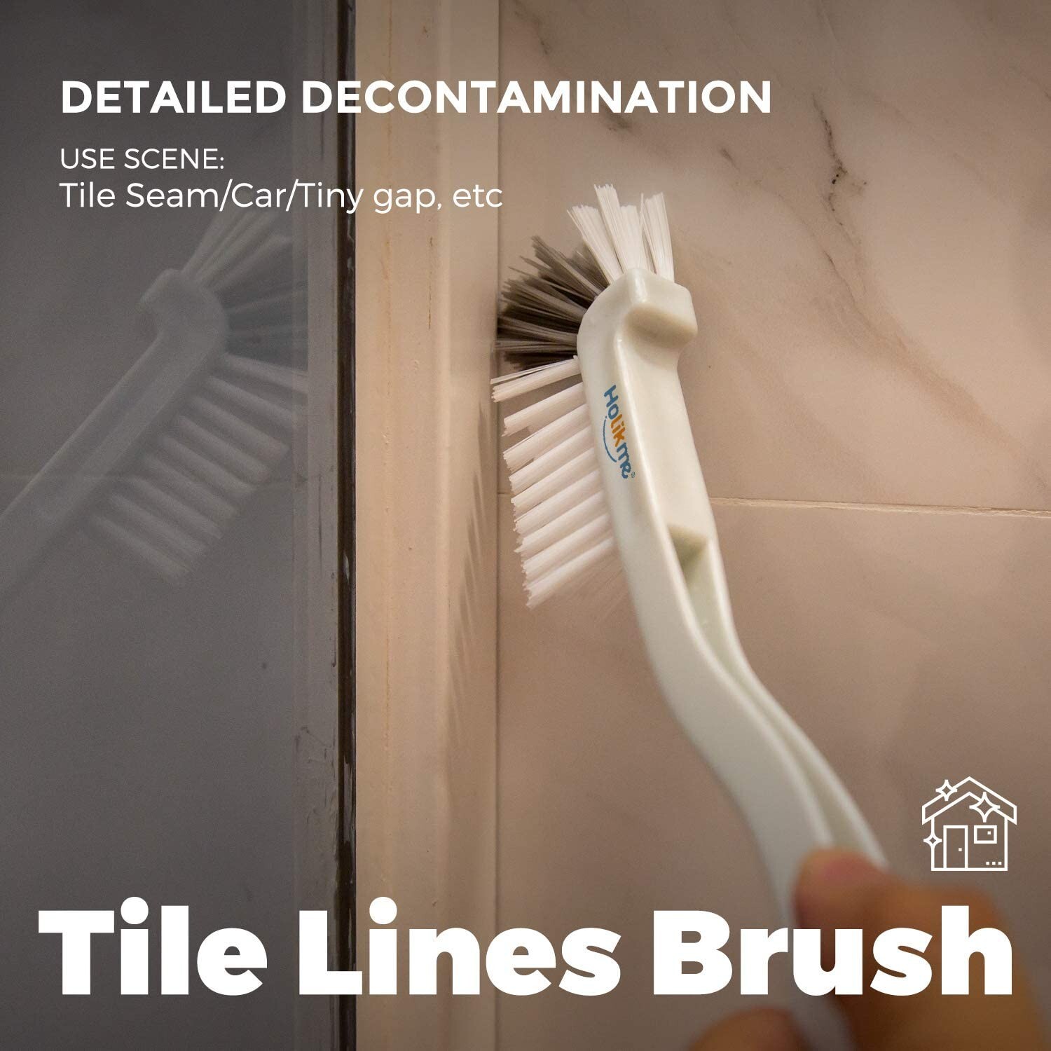 Holikme 5 Pack Deep Cleaning Brush Set, Scrub Brush Grout and Corner