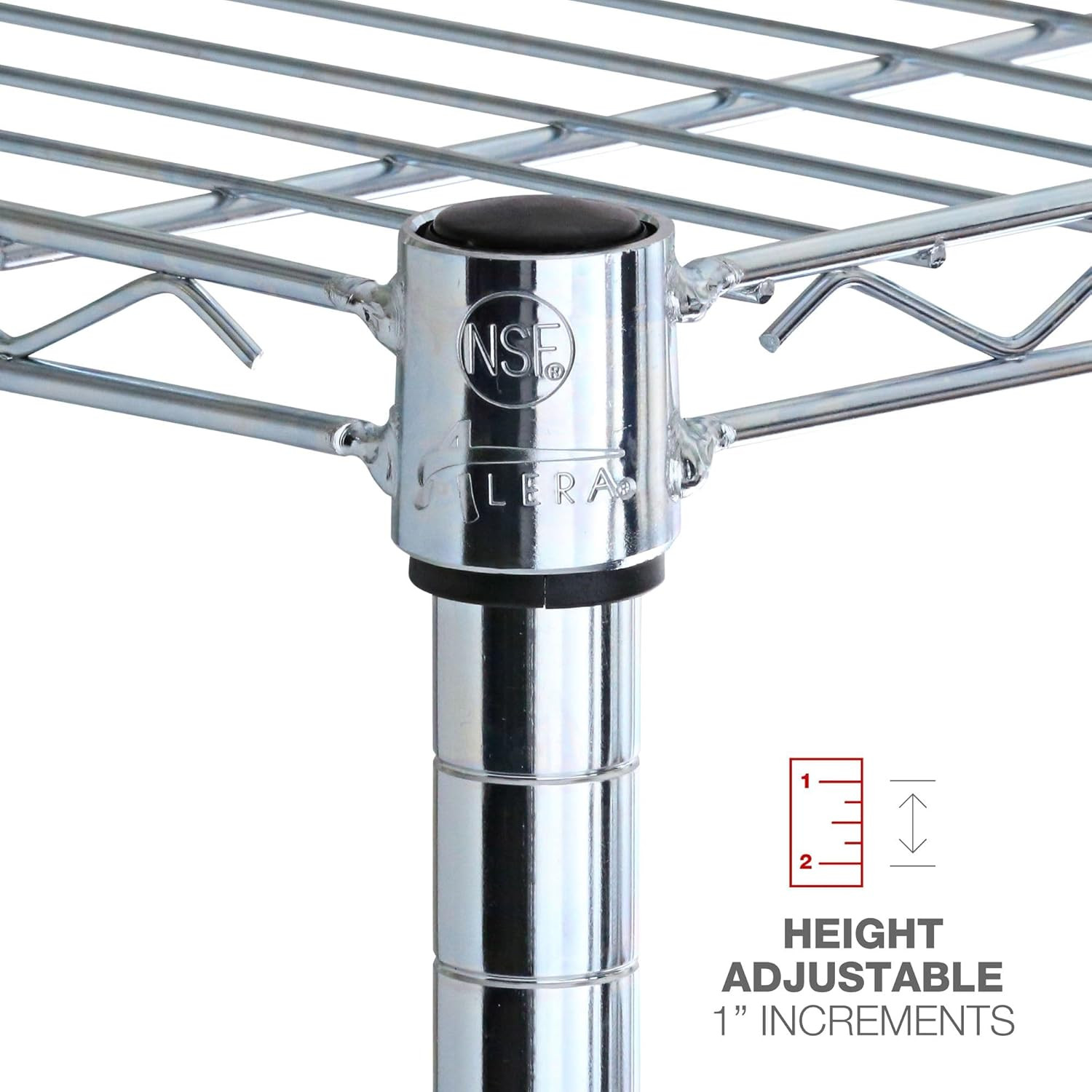 ALE Residential Wire Shelving, Four-Shelf, 36W X 14D X 54H, Silver