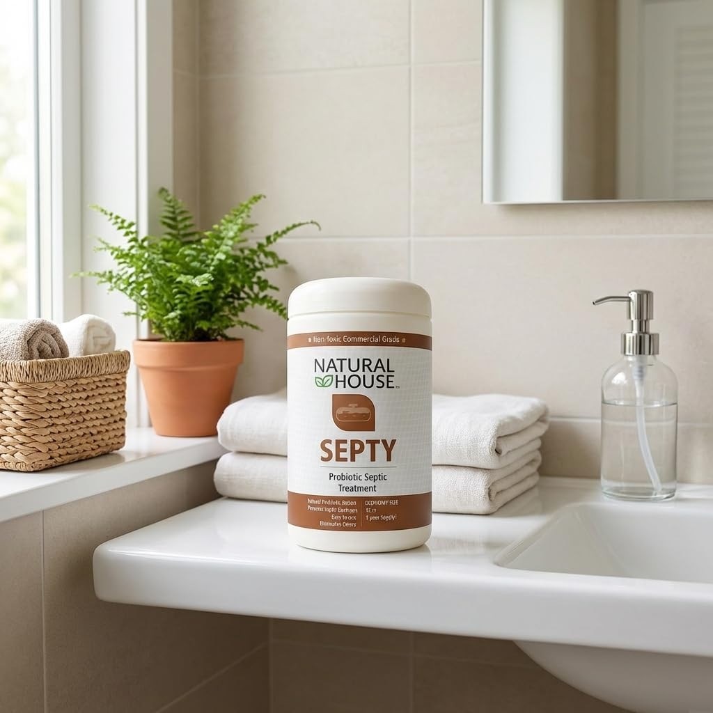 Natural House Septy – Plant-Based Enzyme Pods for Septic-Safe Plumbing Care -…