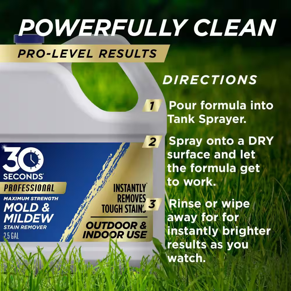 2.5 Gal Professional Outdoor Cleaner Mold and Mildew Stain Remover