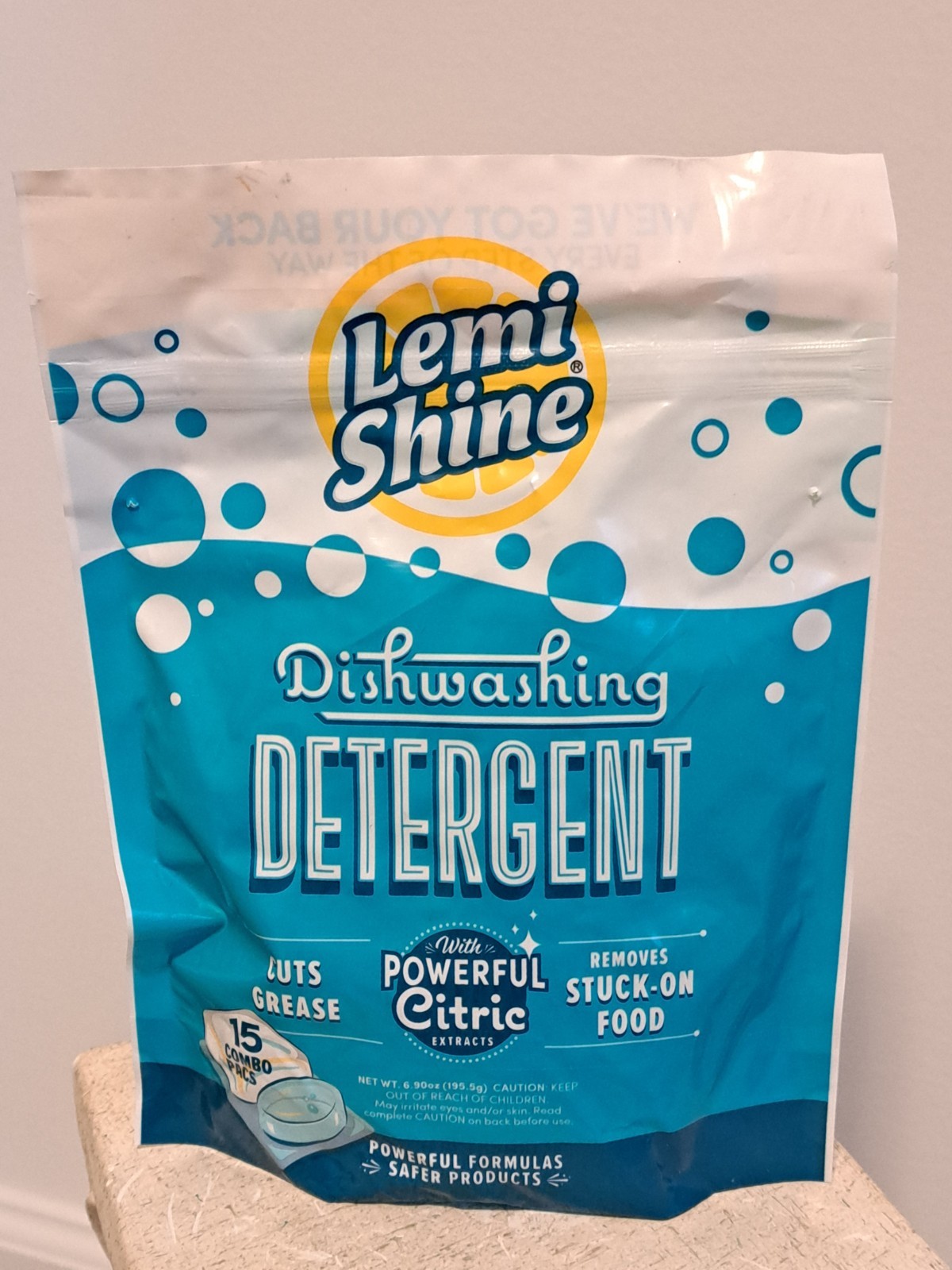 Lemi Shine Dishwashing Detergent 15 Combo Pacs Net WT. 6.90 Oz New Sealed