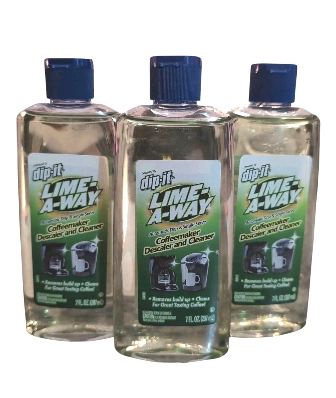 Dip-it Lime-A-Way Coffeemaker Descaler and Cleaner x3 Removes Calcium Build Up