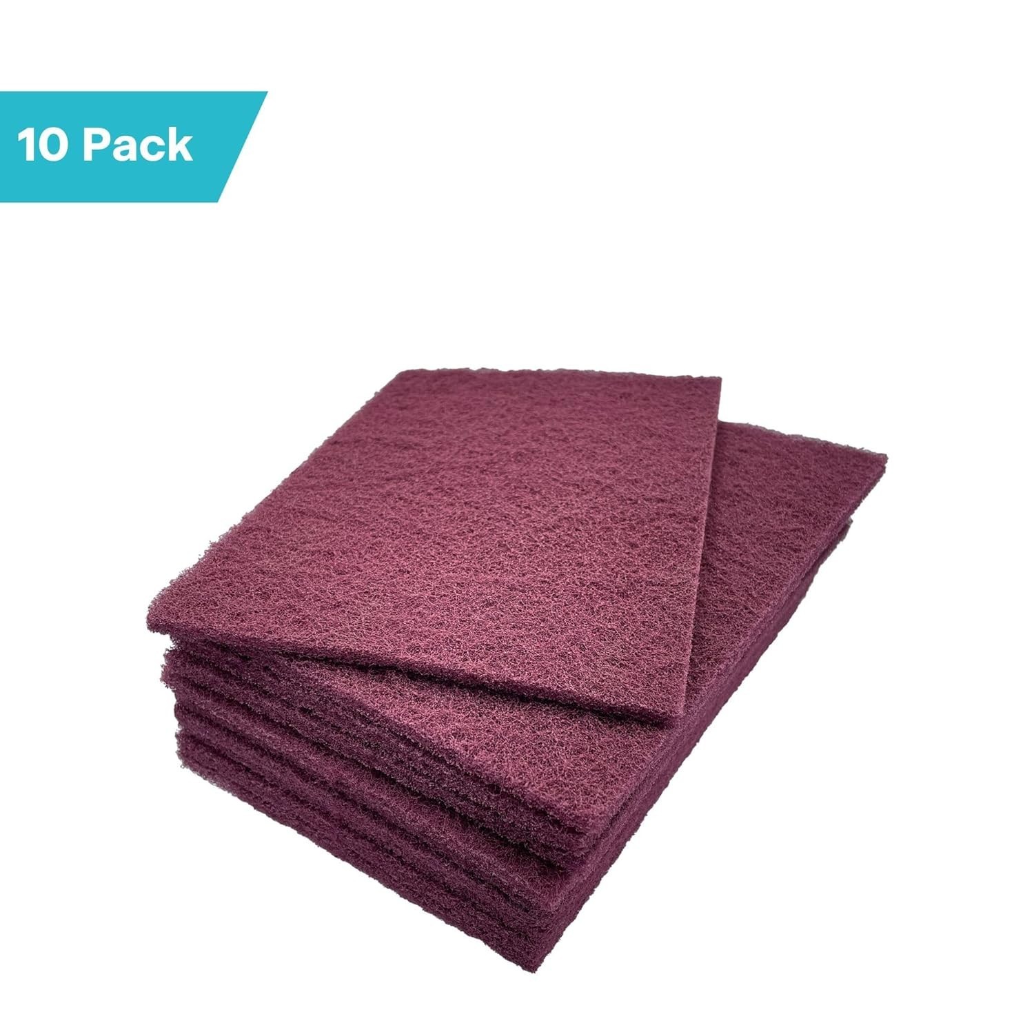 Heavy Duty Non-Woven Abrasive Pads 6″ x 9″ – Very Fine Aluminum Oxide, Set of 10