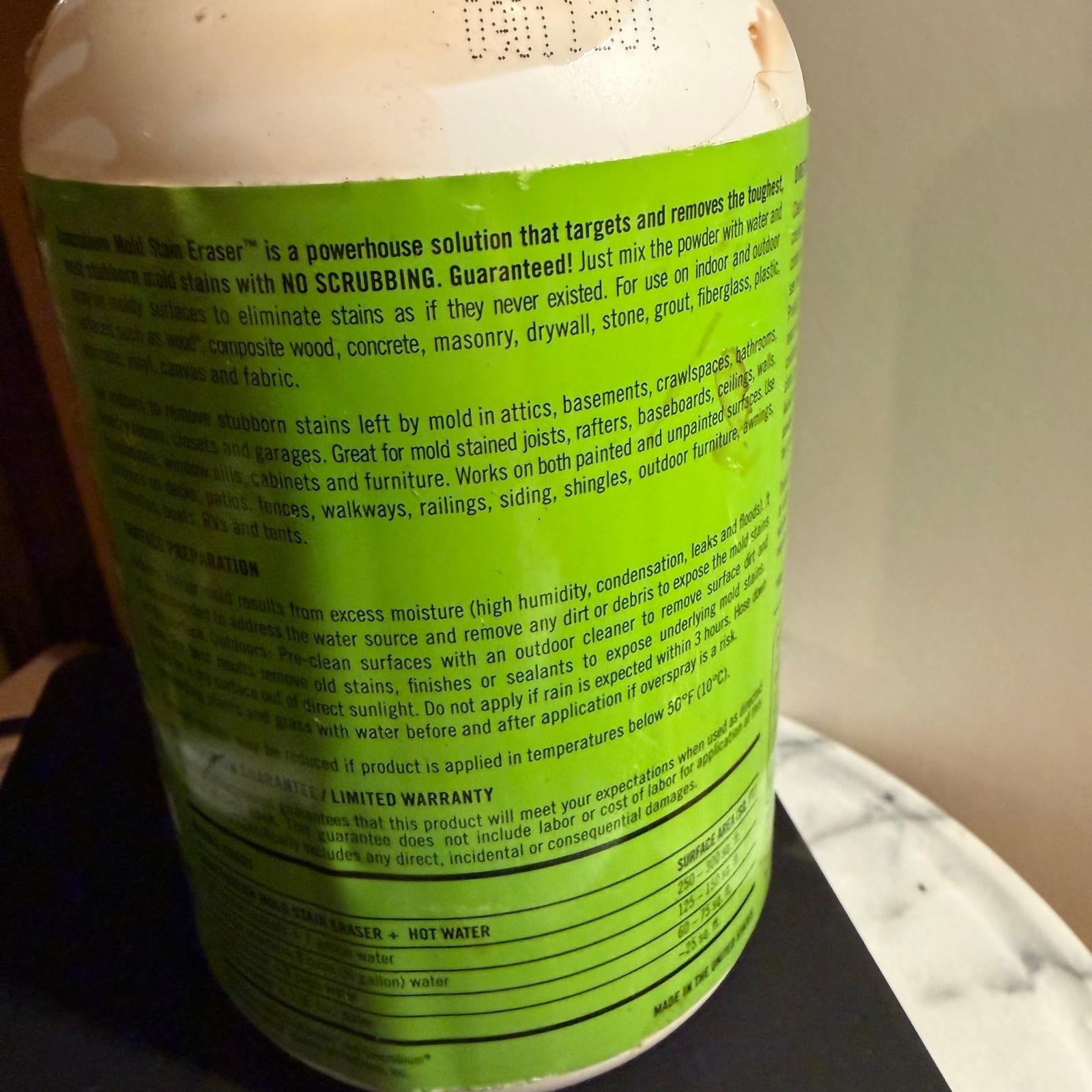 Concrobium Mold Stain Eraser 22.9oz Powder Concentrate Indoor Outdoor Cleaning