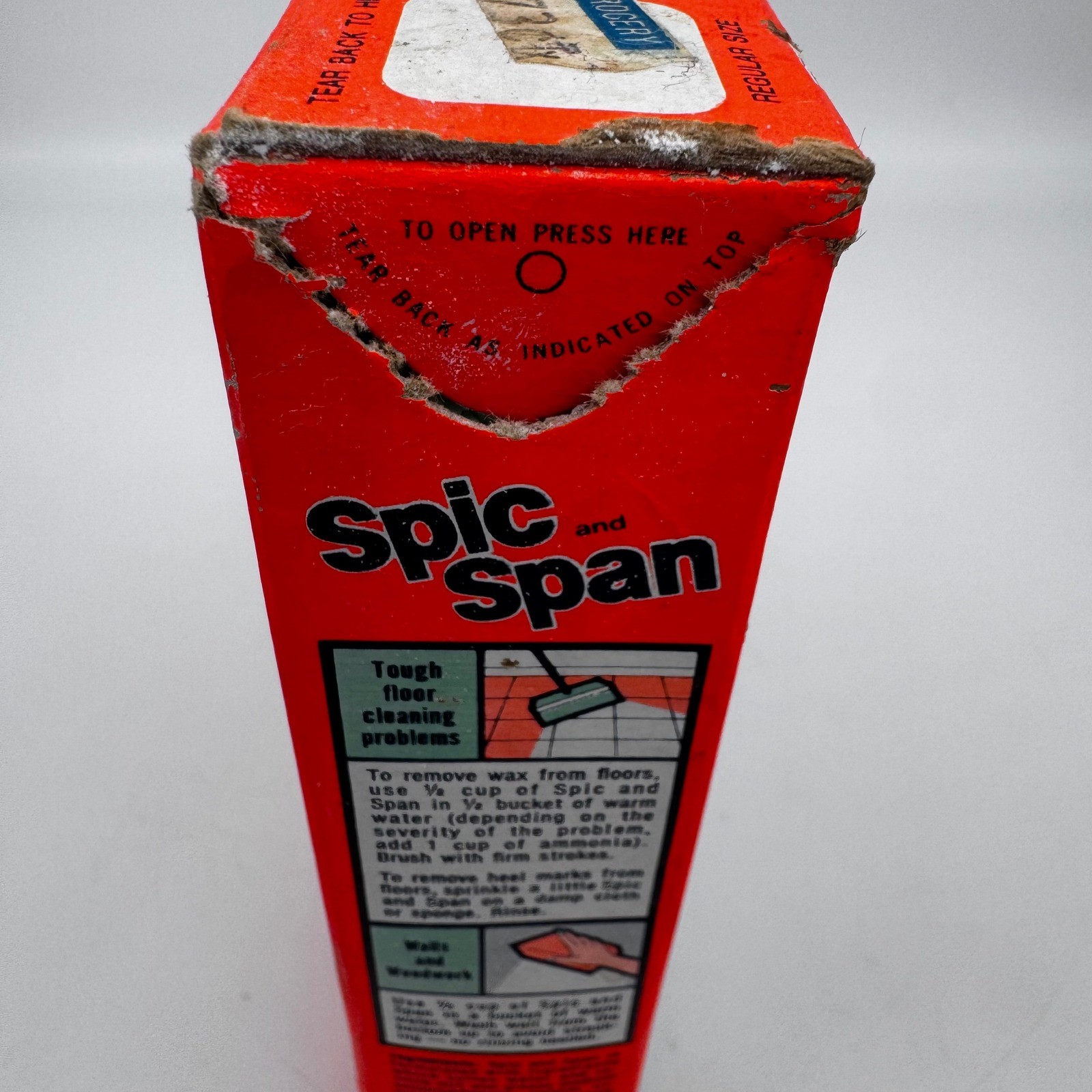 Vintage Spic and Span The Big Job Cleaner 16 oz Box Collectible Unused Collector