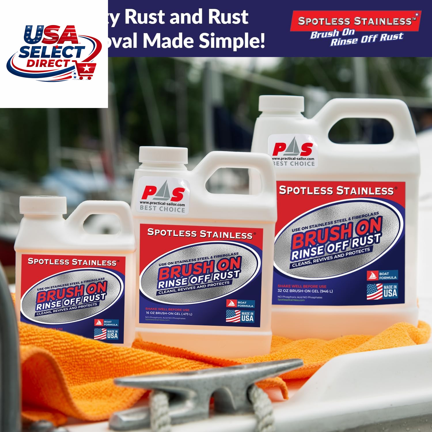 Marine Rust Remover and Protectant – 16 Ounce Bottle