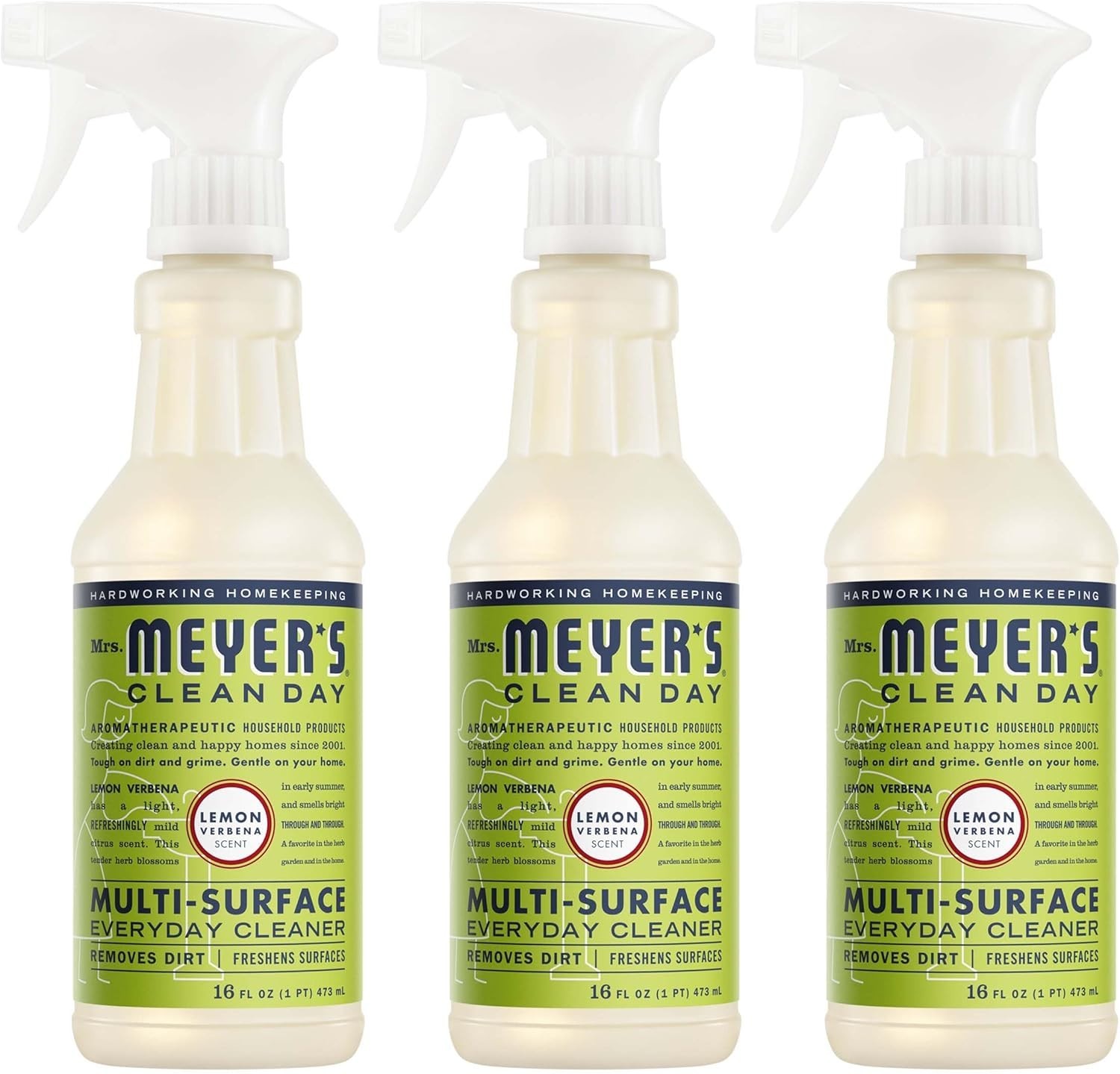 MRS. MEYER’S CLEAN DAY All-Purpose Cleaner Spray, Cruelty Free Formula, Lemon Ve