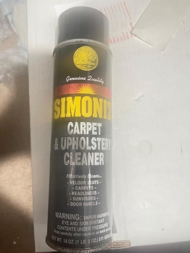 18 oz Simoniz Upholstery, Fabric Rug Carpet Cleaner Spray. Automotive detail(V6)