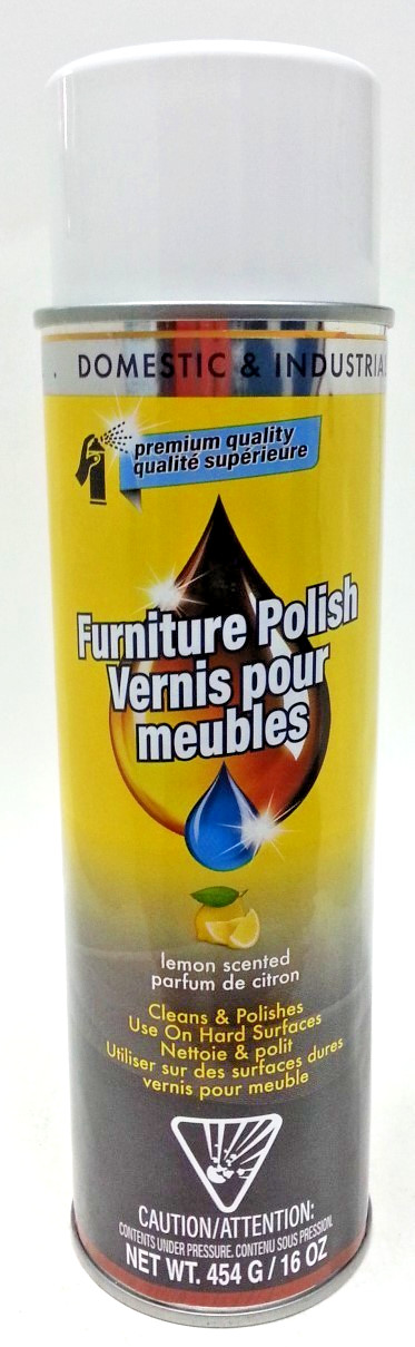 2 x Domestic/Industrial Lemon Scented Furniture Polish 16 oz Each Cleans/Polish