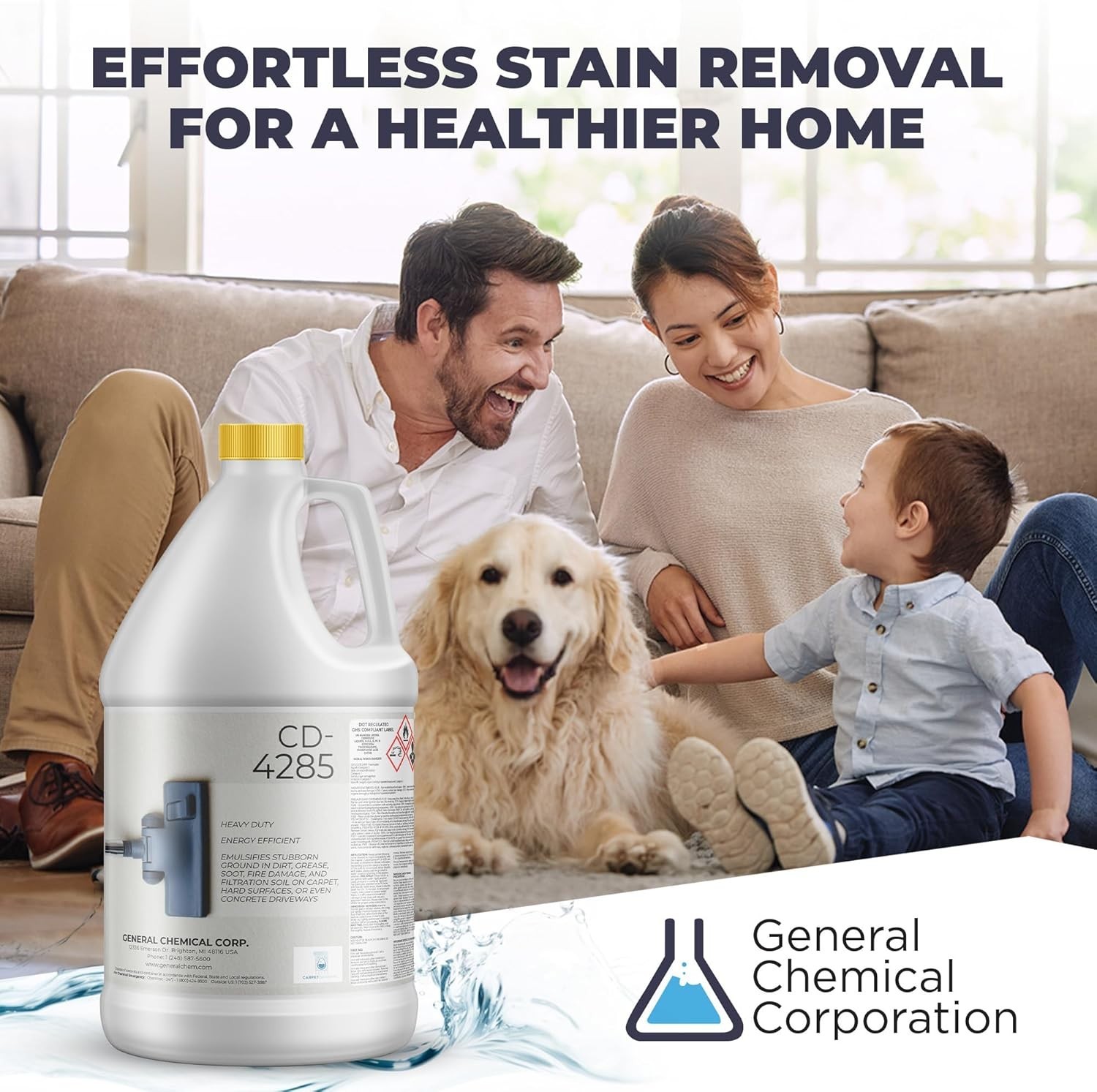 CarpetGeneral CD 4285 – Multi Purpose Carpet Degreaser, Stain Remover – 1 Gallon