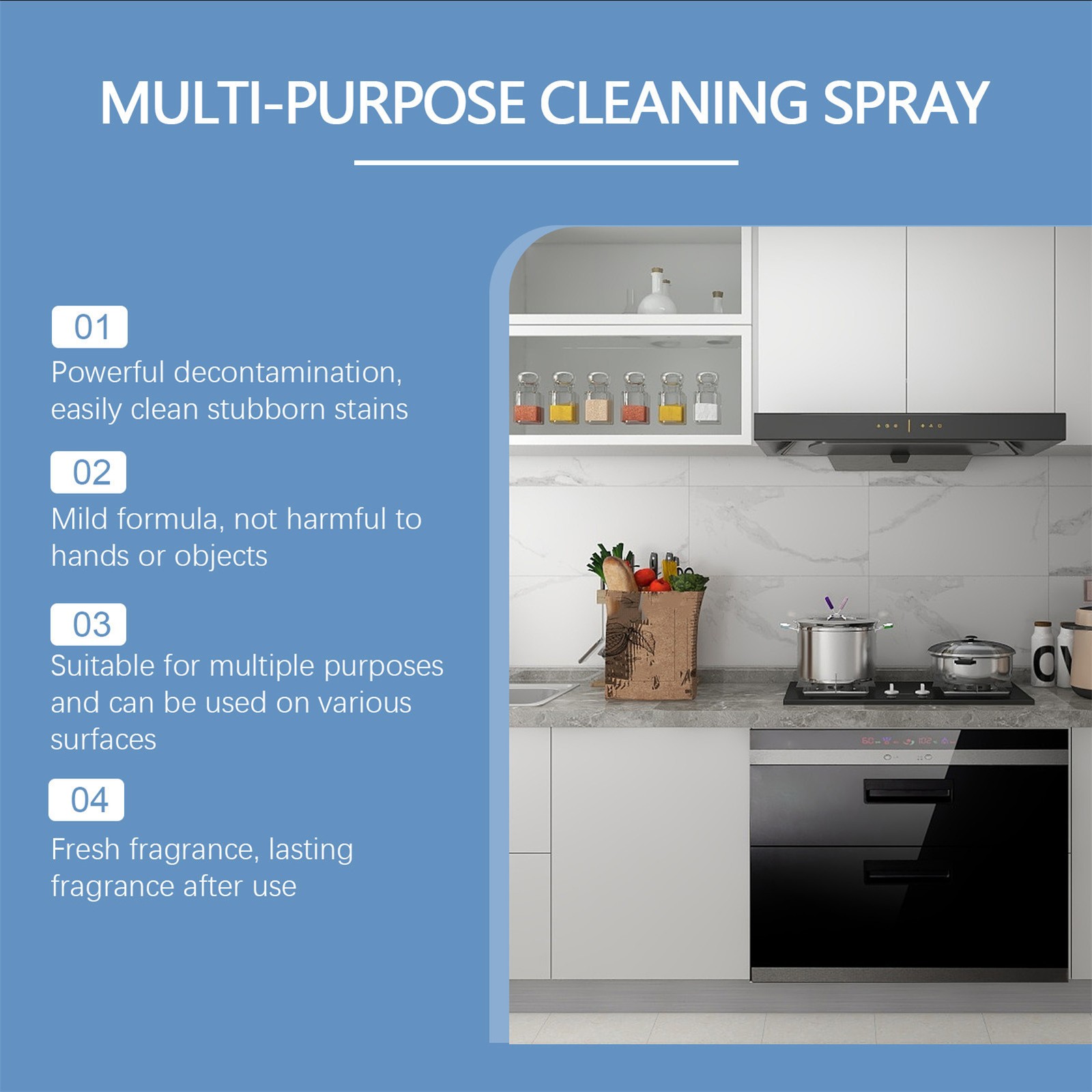 Multi-Purpose Cleaning Spray Upgraded Foam Spray For Oven Handheld Degreaser