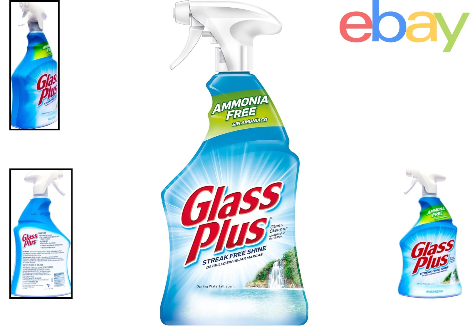 Streak Free Glass Cleaner, 32 Oz with Spring Waterfall Scent for All Surfaces