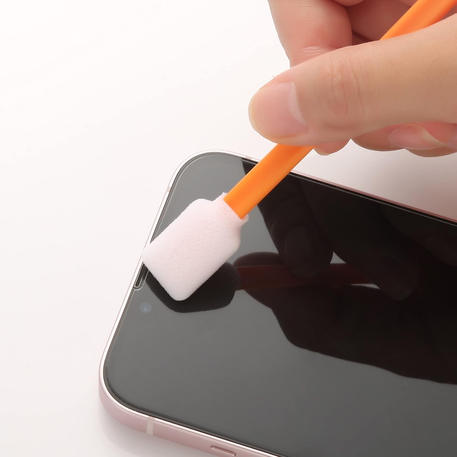 High-Quality Orange Foam Swab Sticks – Essential 200 Pcs for Precision Cleaning