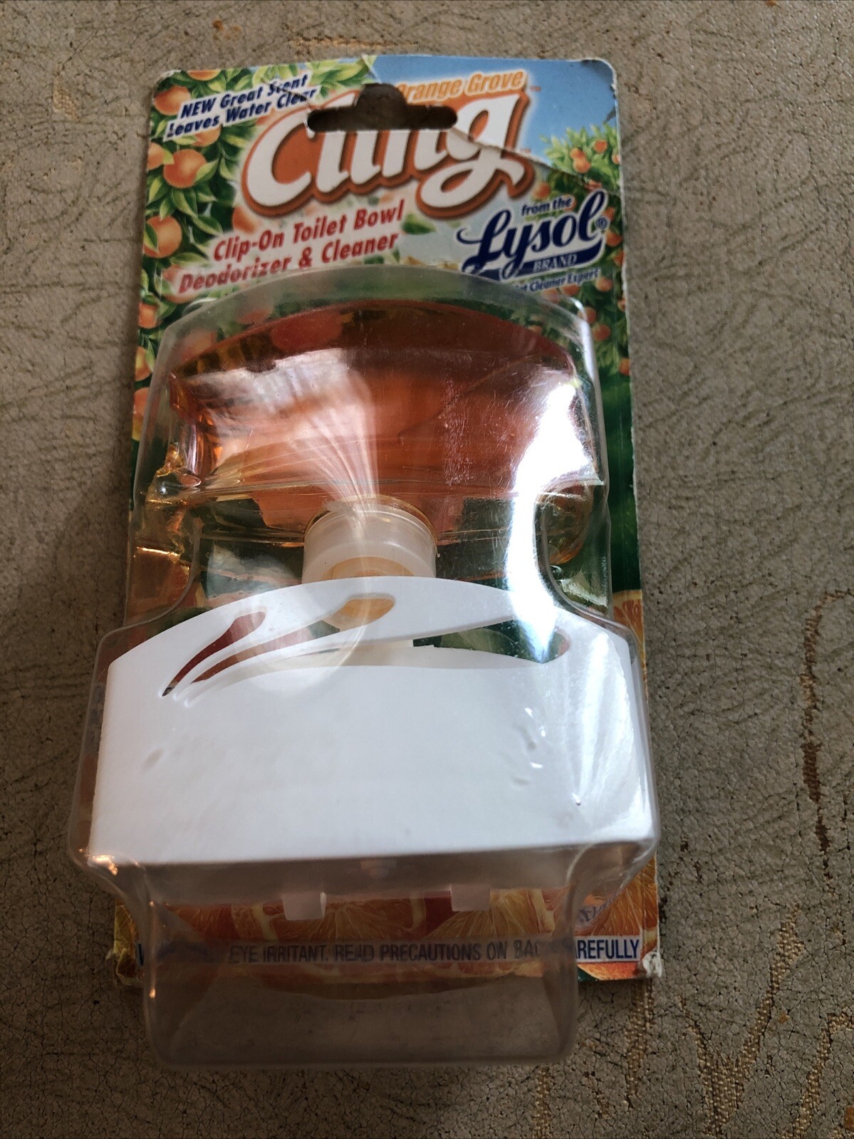 NEW Lysol Cling Clip On Toilet Bowl Cleaner Deodorizer Orange Grove Scent Sealed