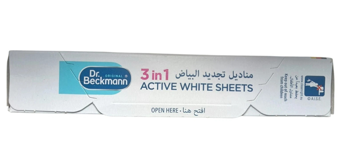 2 Pack Dr. Beckmann Active White Sheets (15 Sheets) Keeps Whites Bright & Fresh