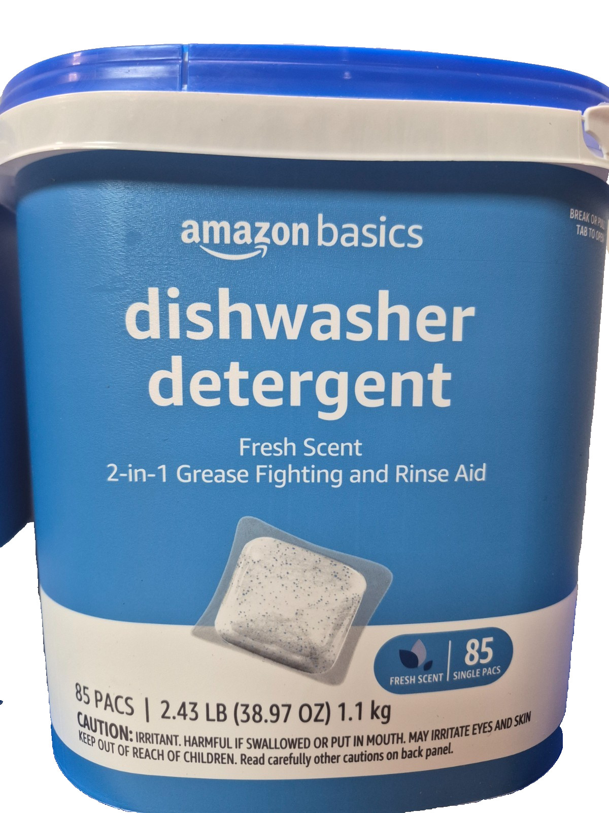 Basics Dishwasher Detergent Pacs, Fresh Scent, 85 Count