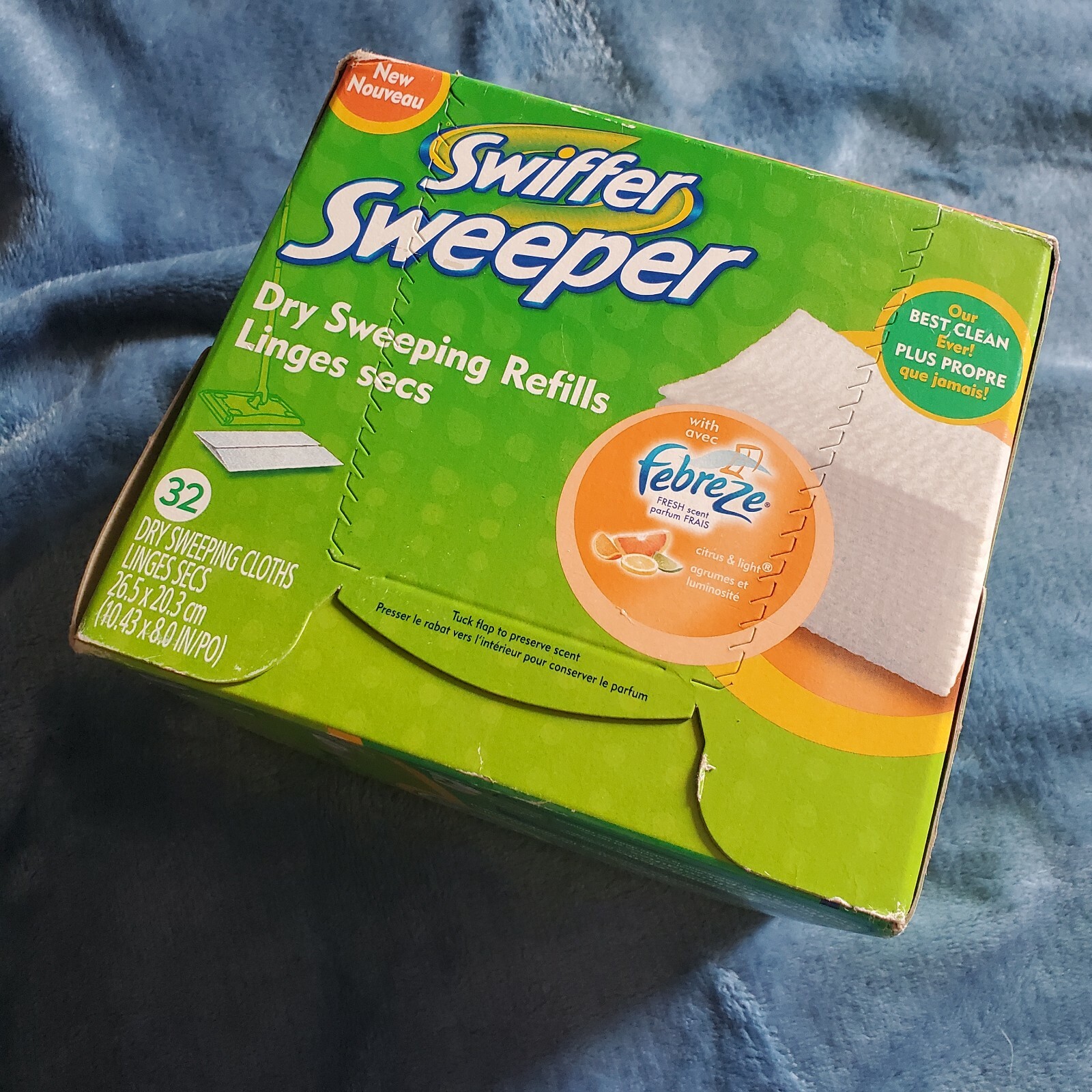 Swiffer Sweeper Dry Sweeping Refills Citrus 32 Count Box Unsealed