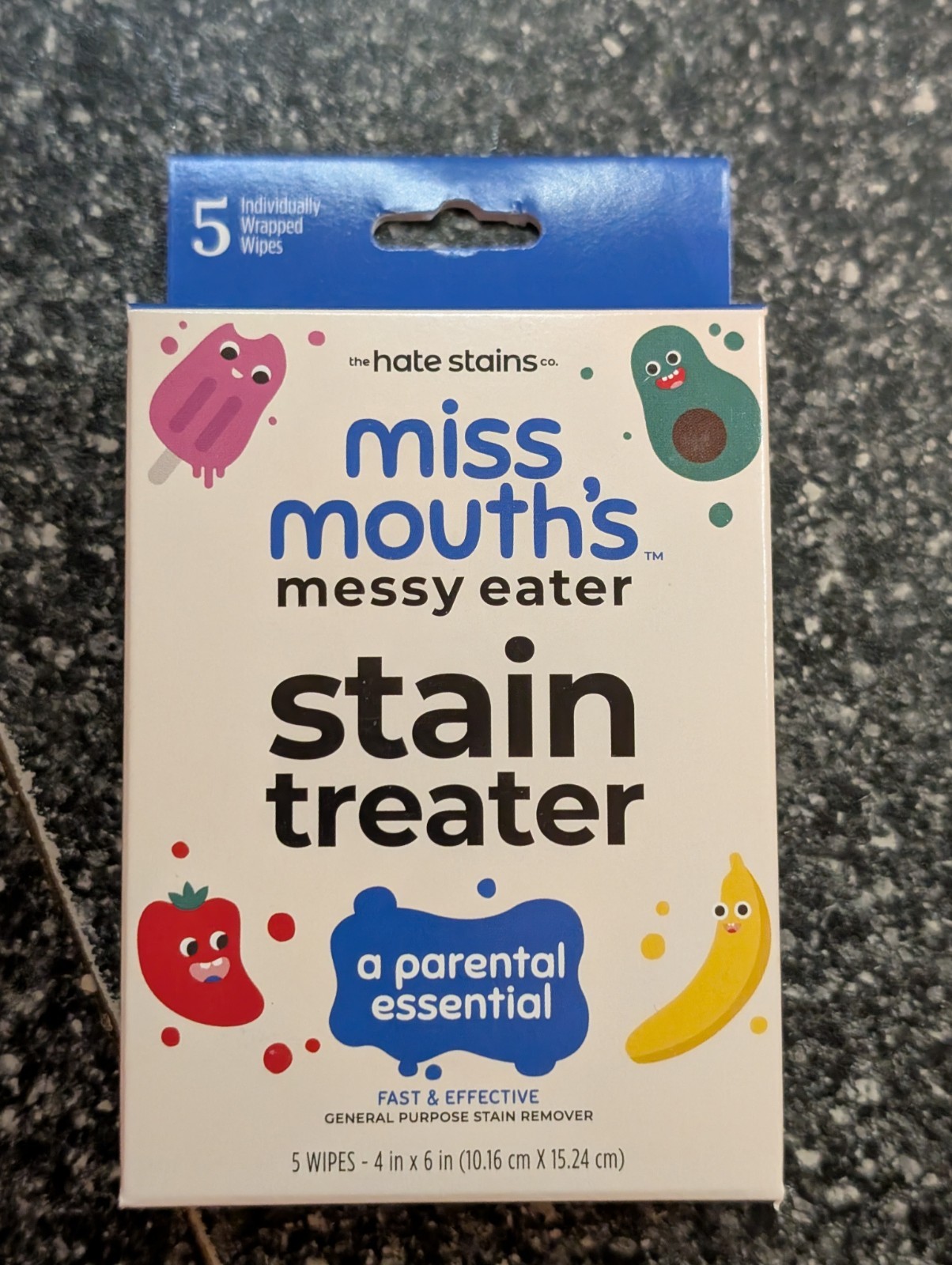 Miss Mouth’s Messy Eater Stain Treater Wipes, 20 Wipes, Individually Wrapped
