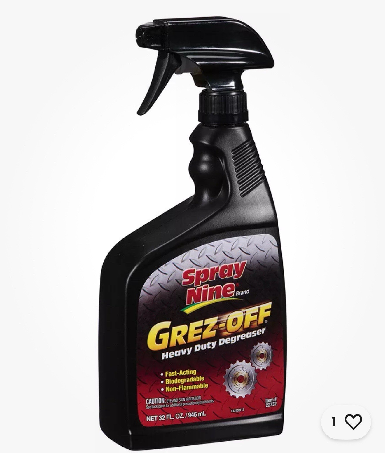 22732 Grez-Off Heavy Duty Degreaser, 32 Oz., Pack of 1
