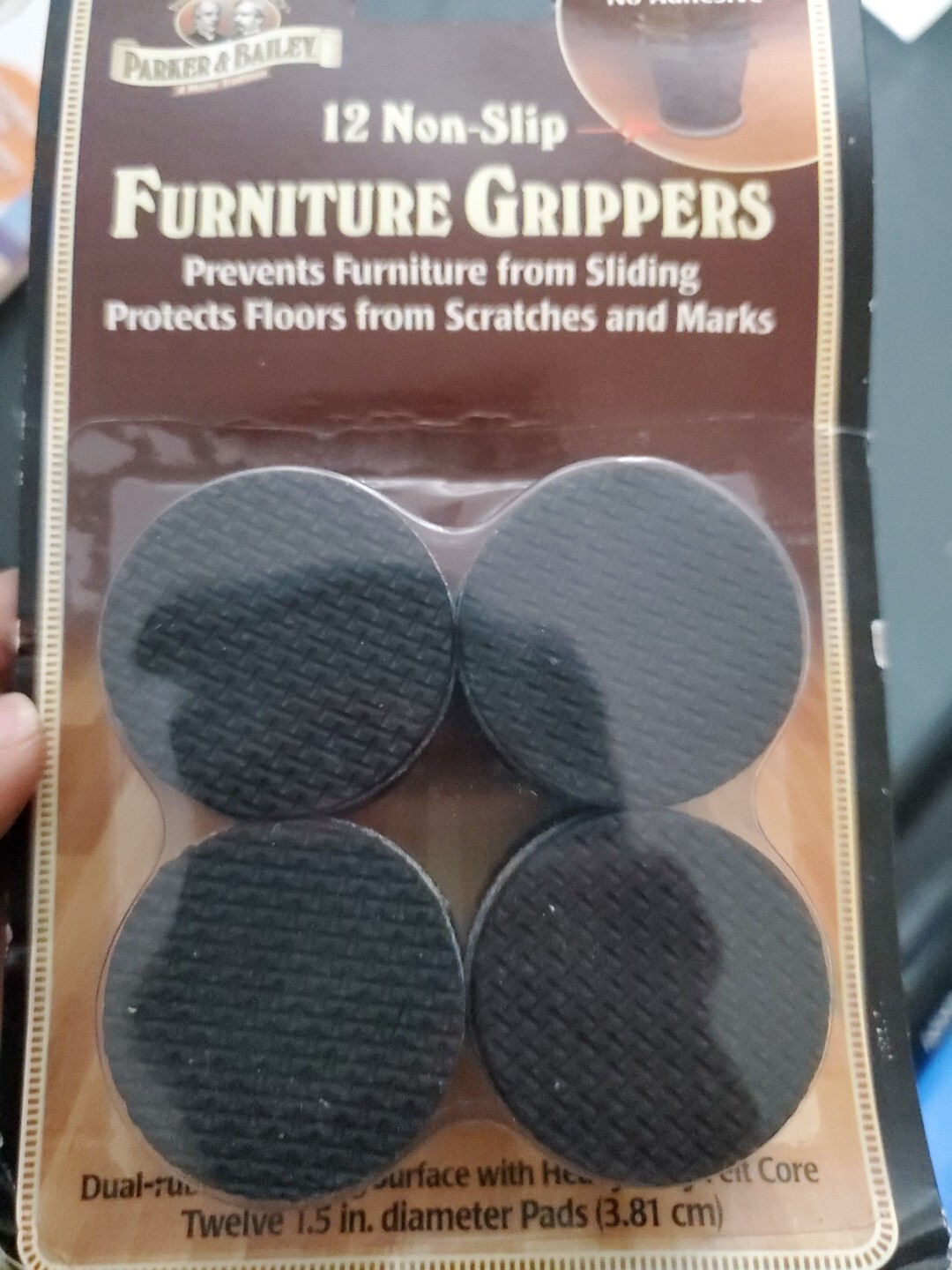 Parker Bailey 12 non-slip Furniture Grippers 1.5in dia.