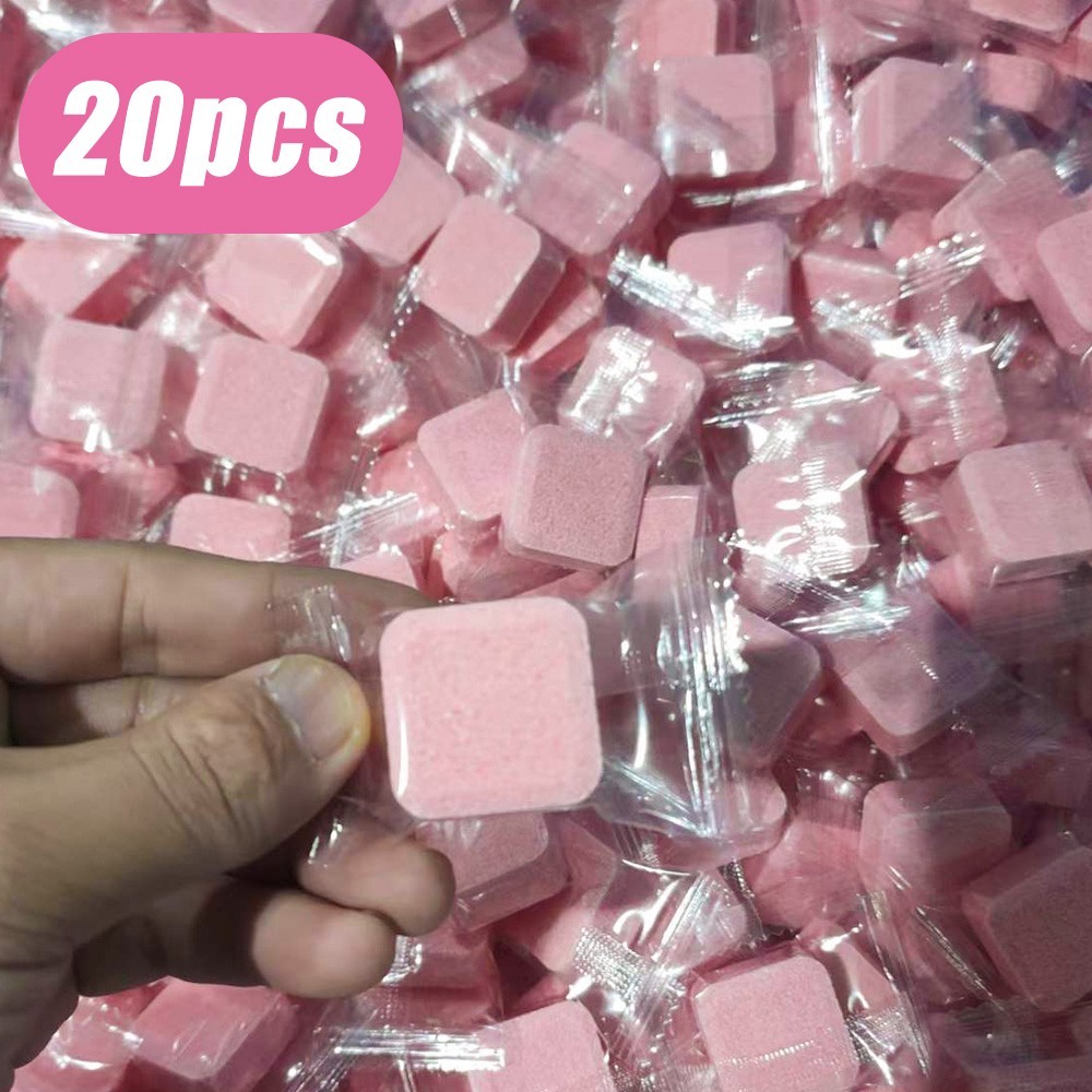 20PCS Toilet Cleaning Tablets Effervescent Toilet Bowl Cleaner Deodorizer Stain
