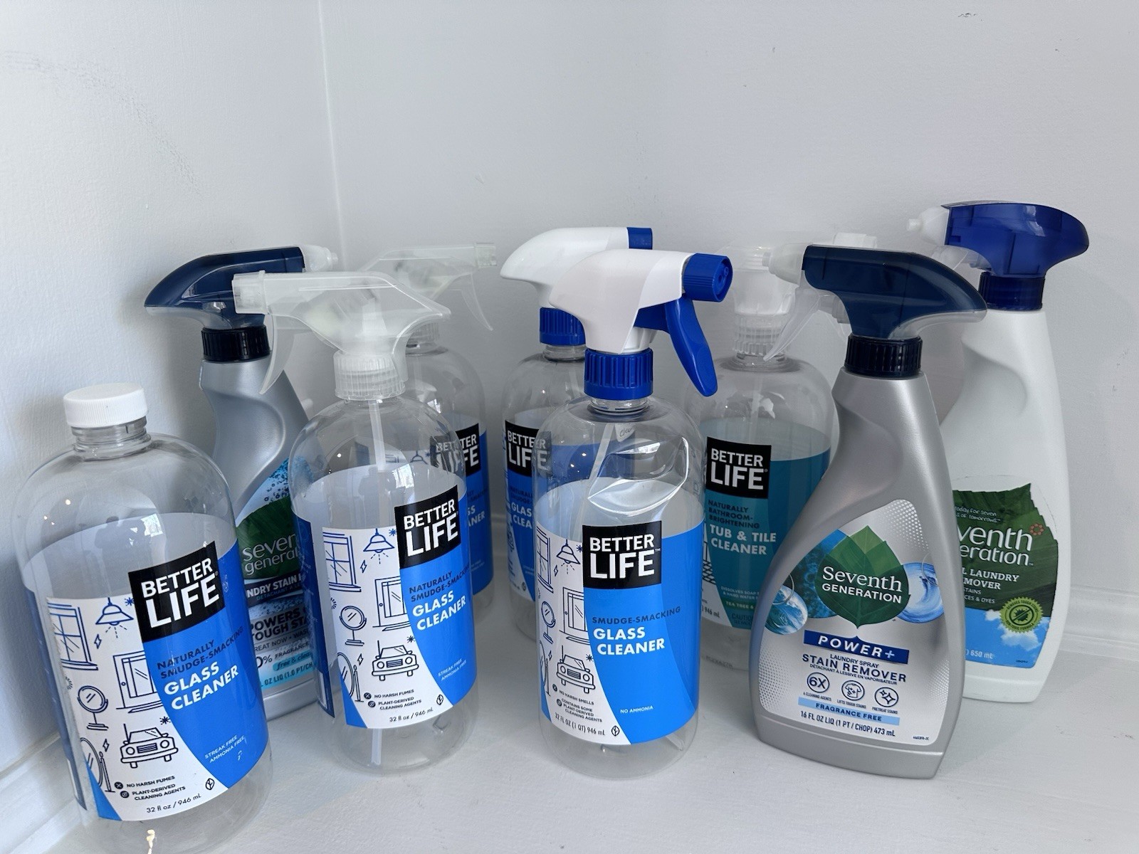 9 Empty 32 Oz And 24oz Plastic Bottles With Spray Nozzles ~ Recycled Bottles