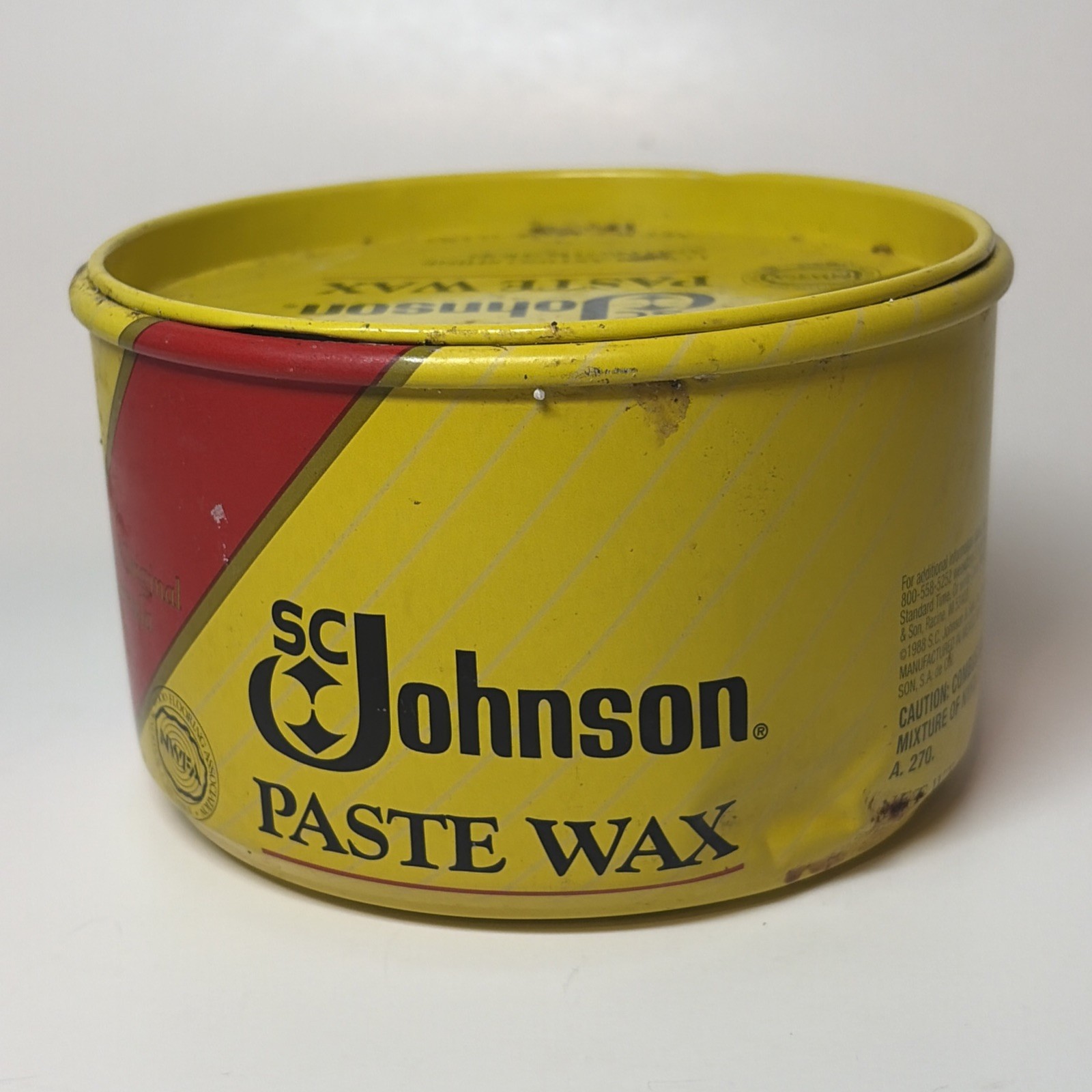 SC Johnson Paste Wax Original Formula 16oz OPEN 50% Full