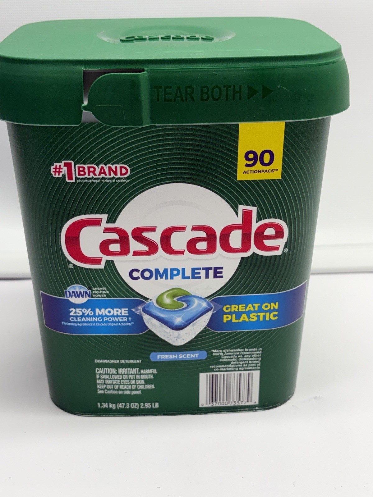 Cascade Complete Fresh Scent Dishwasher Detergent 90 ct Dawn