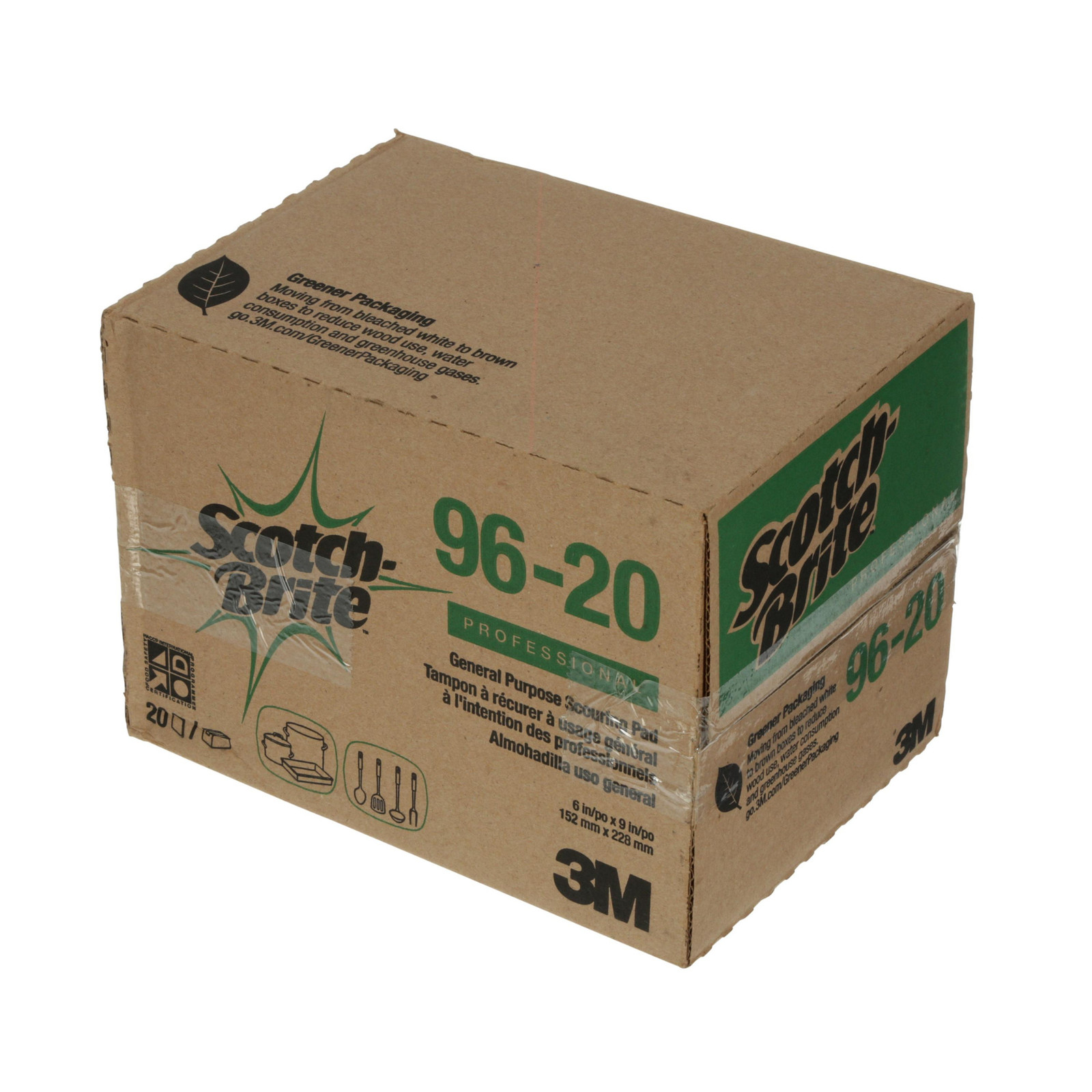 Scotch-Brite General Purpose Scouring Pad: 9 in. x 6 in. (Dark Green) *20-pack