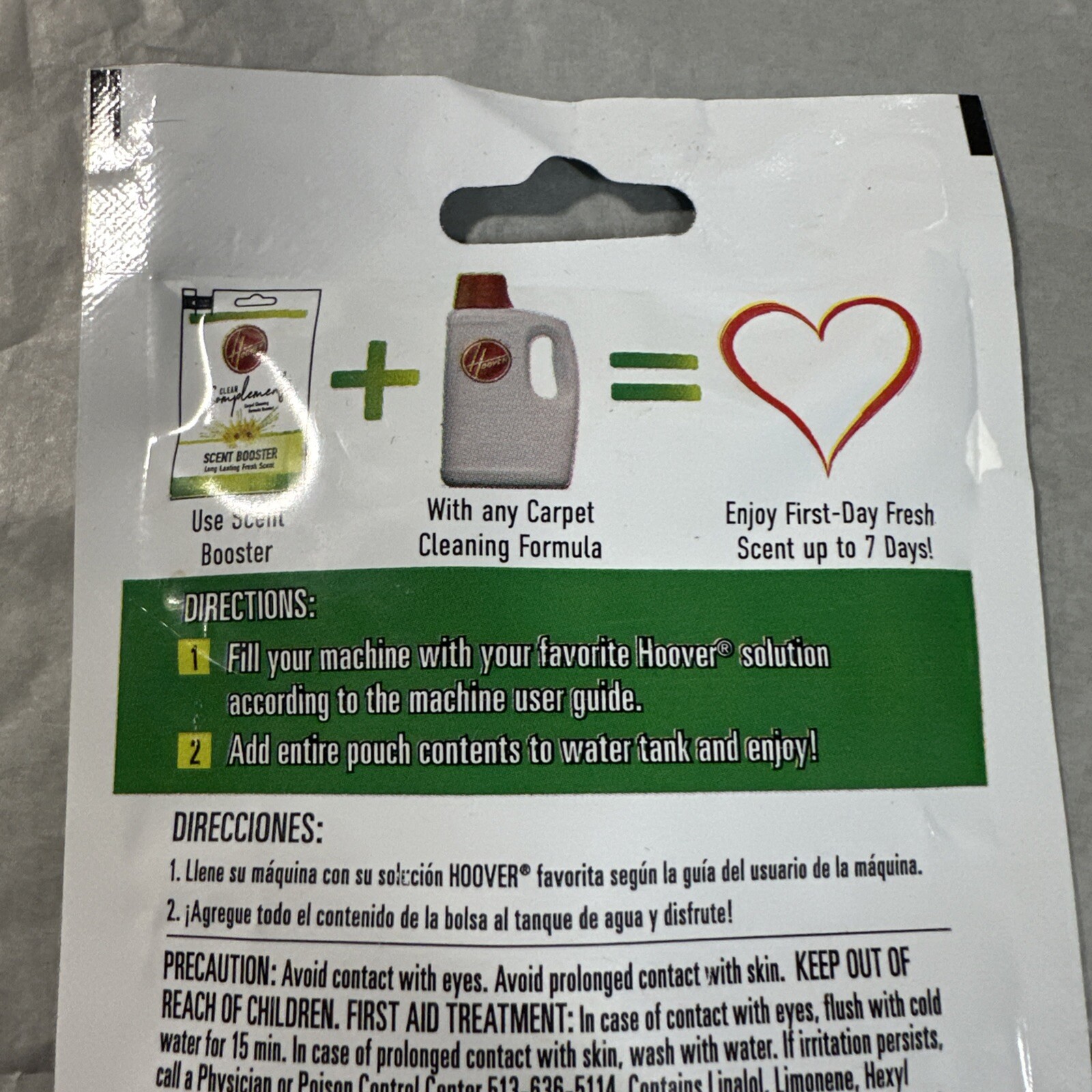 Hoover Carpet Cleaner Formula Cleaning Booster Spring Burst Pack 2oz Lot of 2