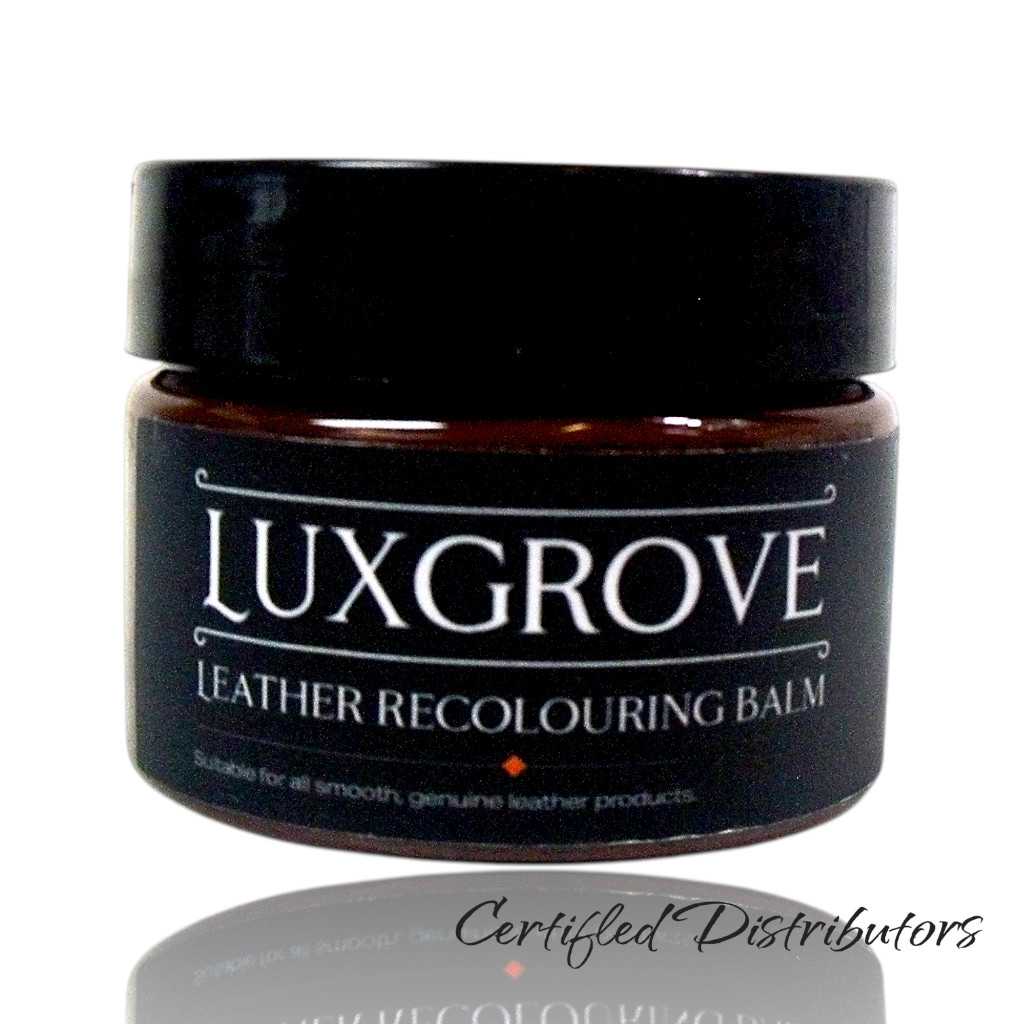 Luxgrove Dark Brown Leather Repair Kit 50ml w/ Recoloring Balm, Gloves & Brushes