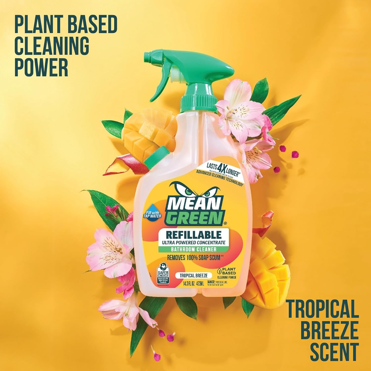 Refillable Ultra Powered CONCENTRATE Bathroom Cleaner, Tropical Breeze, 14.3 …