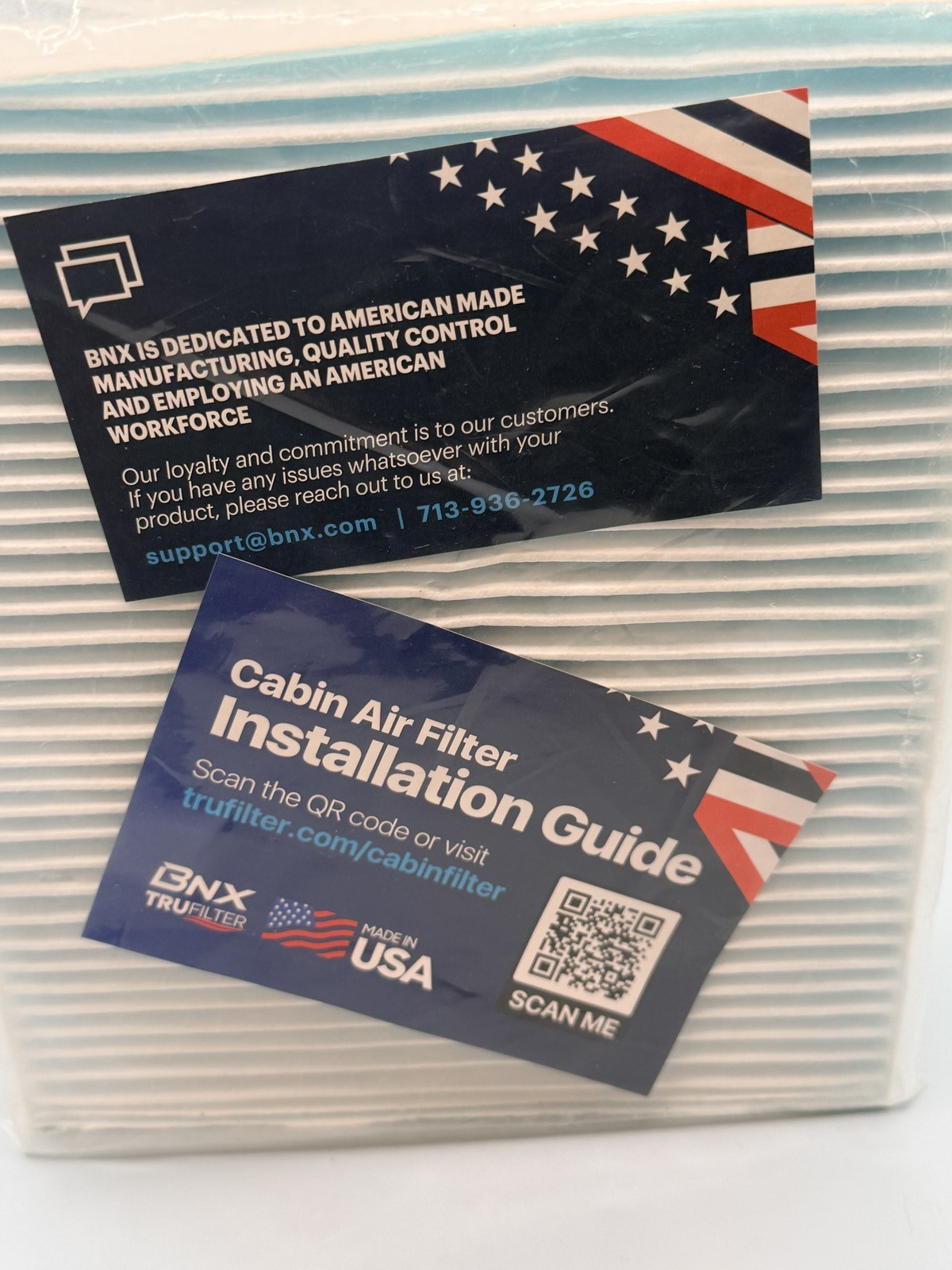 BNX TRUFILTER C7082 Premium HEPA Cabin Air Filter 3-Pack Made in USA OEKO-TEX