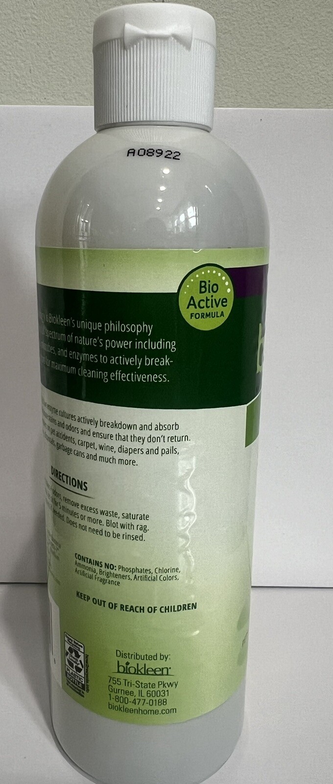 Biokleen Bac-Out Stain+Odor Remover Lime Essence, 16 FL OZ .