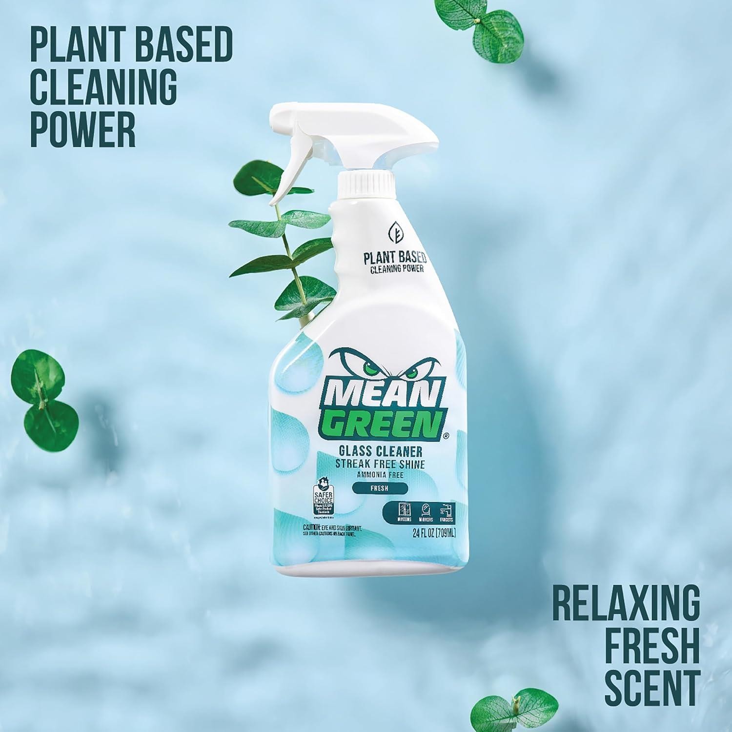 Mean Green Ready-To-Use Glass Cleaner, 24oz Spray – 394170