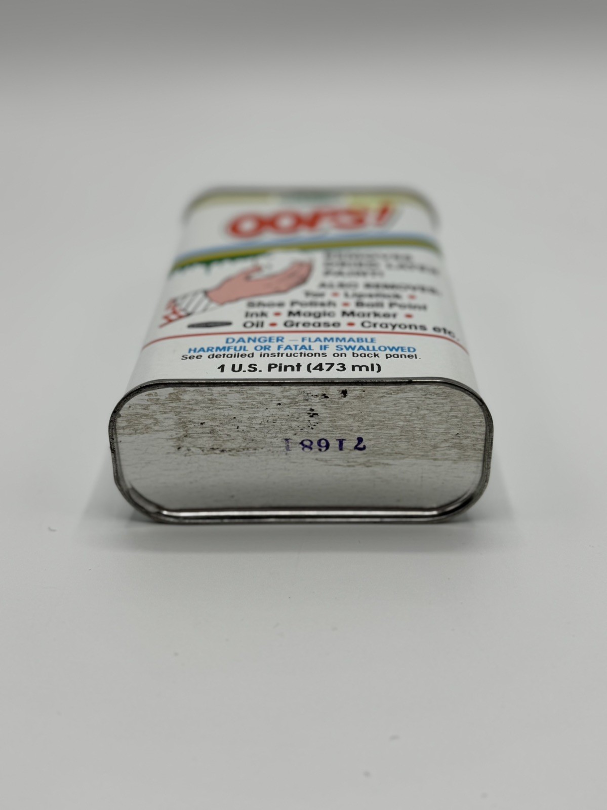 Oops! Remover Tin Can DISCONTINUED! Original Formula! 1 Pint 90% Full!