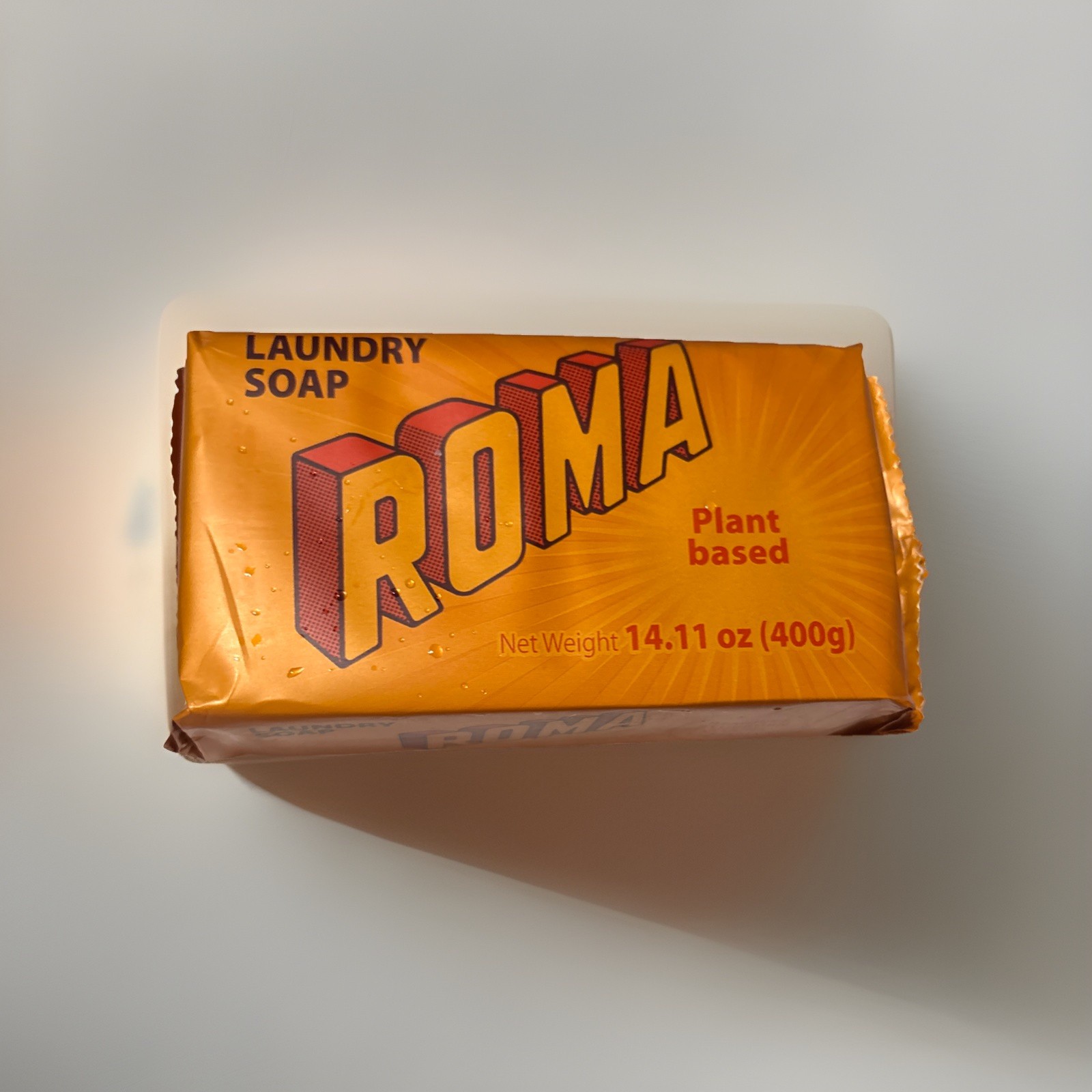 ROMA Laundry Soap Bar Jabón De Lavandería 100% Plant Based 400g Made In Mexico