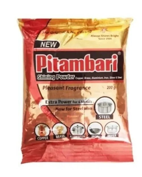 10 X Pitambari Shining Powder for Copper|Brass| Aluminium| Iron| Silver| F. S.