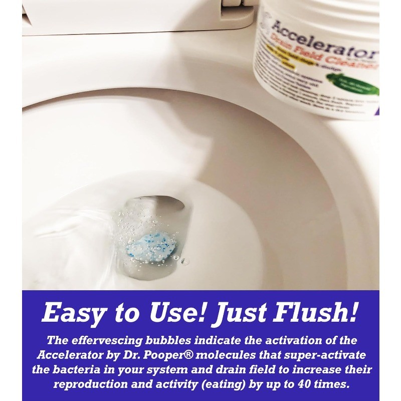 2-Pack Value BUNDLE of Drain Field Cleaner Tablets by Dr Pooper. Clears Septic