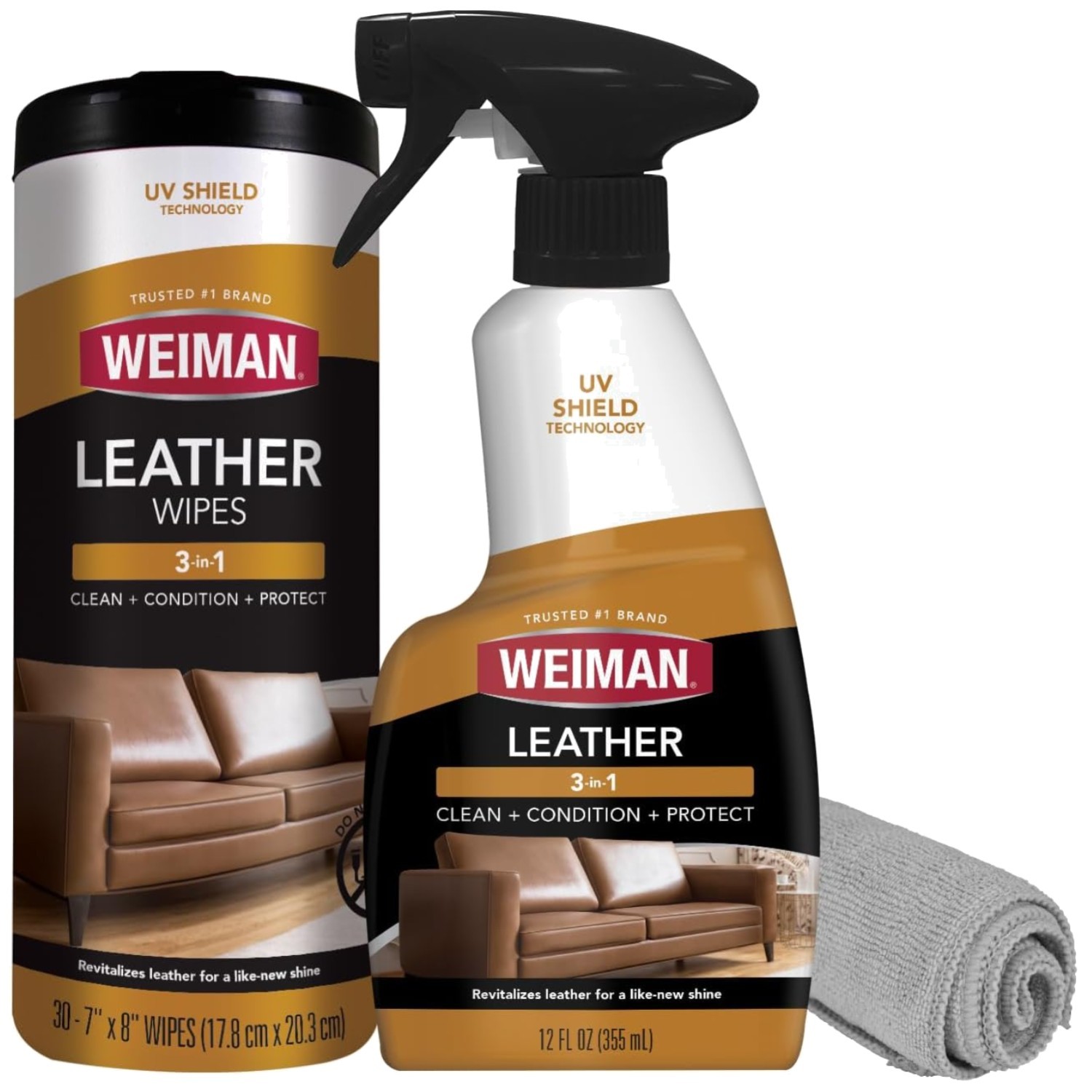 Leather Care Kit 2-Pack with UV Protection