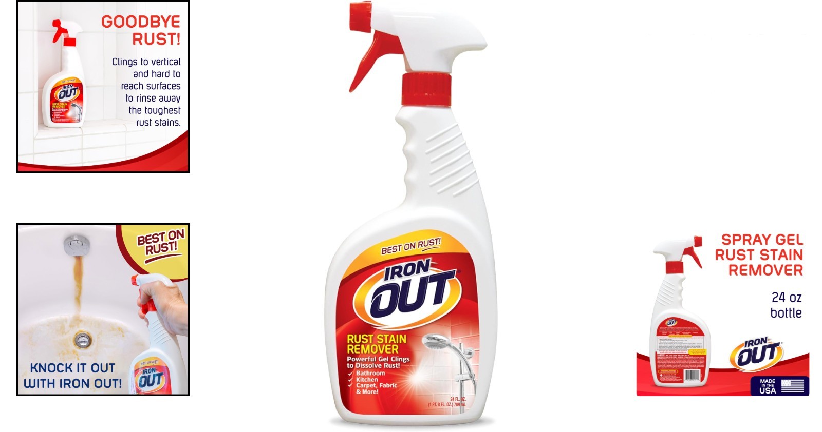 24oz Super Strength Rust Stain Remover Gel – Made in USA, No Scrubbing Required