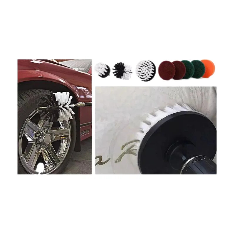 37/22/5 Pieces Car Electric Cleaning Brush Drill Brush Set for Car Polisher