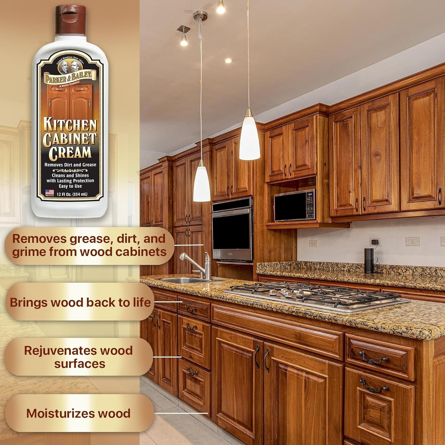 12oz Wood Restorer & Protector Cream for Cabinets and Furniture – Low Odor