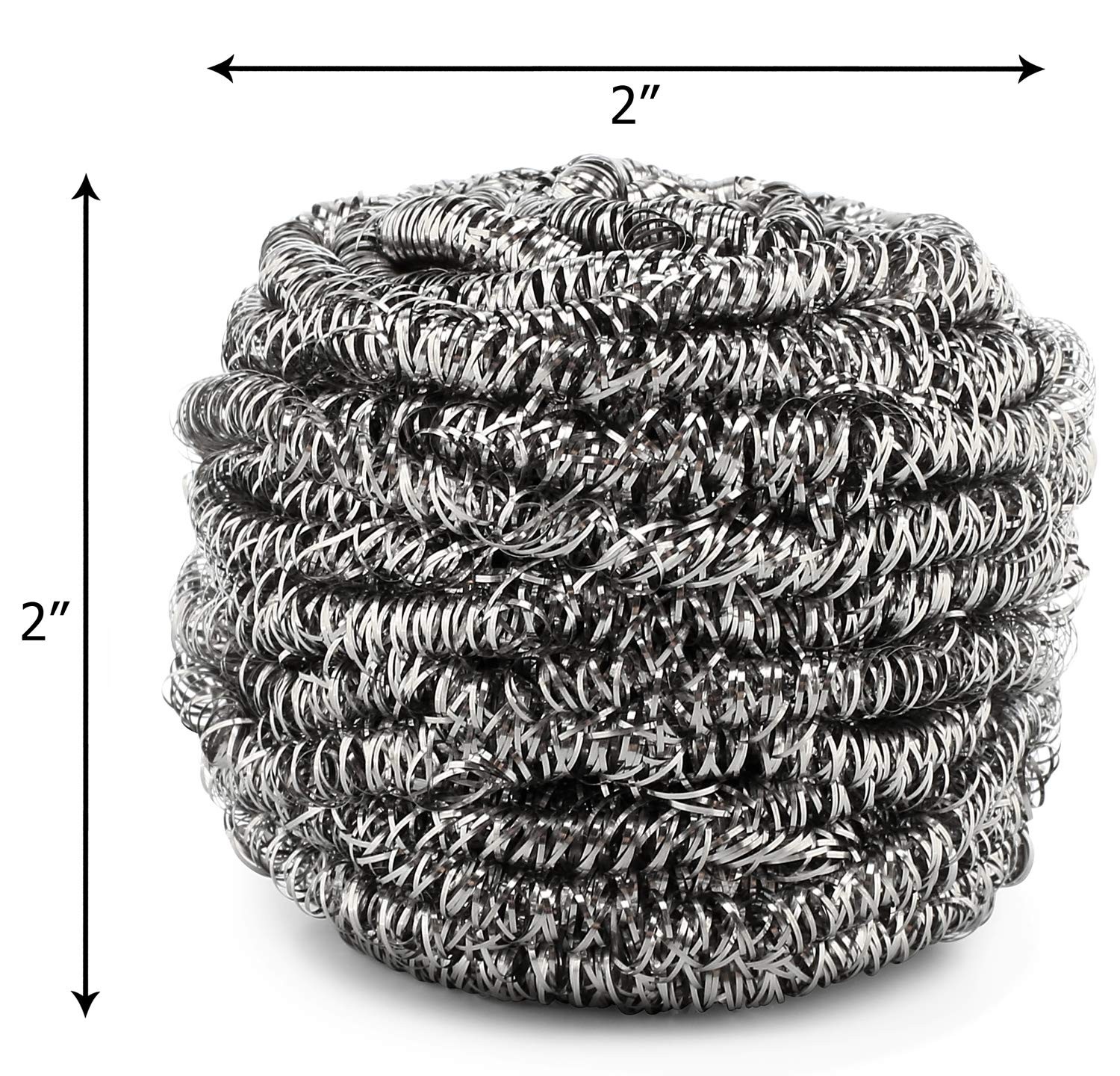 12 Pack Stainless Steel Scourers by Scrub It – Steel Wool Scrubber Pad Used f…