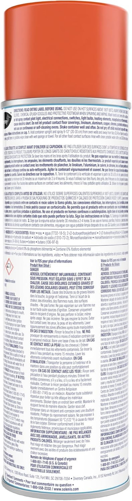 Heavy Duty Oven & Grill Cleaner, 19 Oz Aerosol Spray, Pack of 6