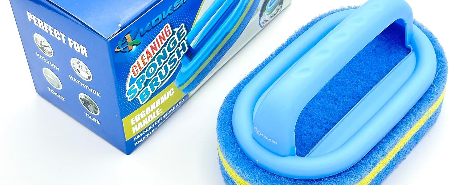 KOKSI 2-Piece Cleaning Brush for Bathroom Kitchen Bathtub Toilet Cleaner All
