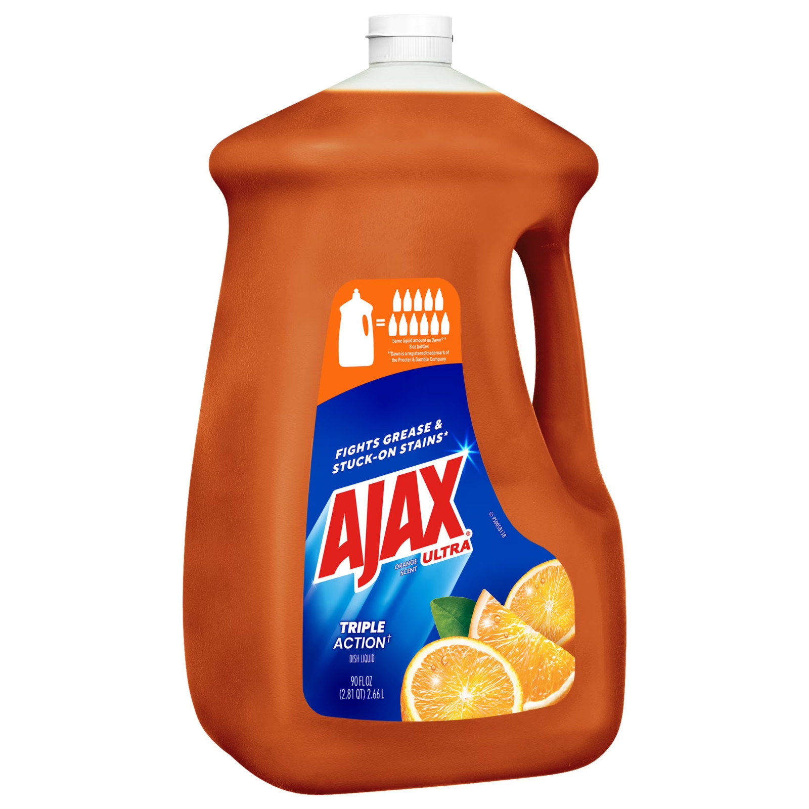 Ajax Ultra Liquid Dish Soap Orange Scent, Triple Action, 90 fl oz Bottle